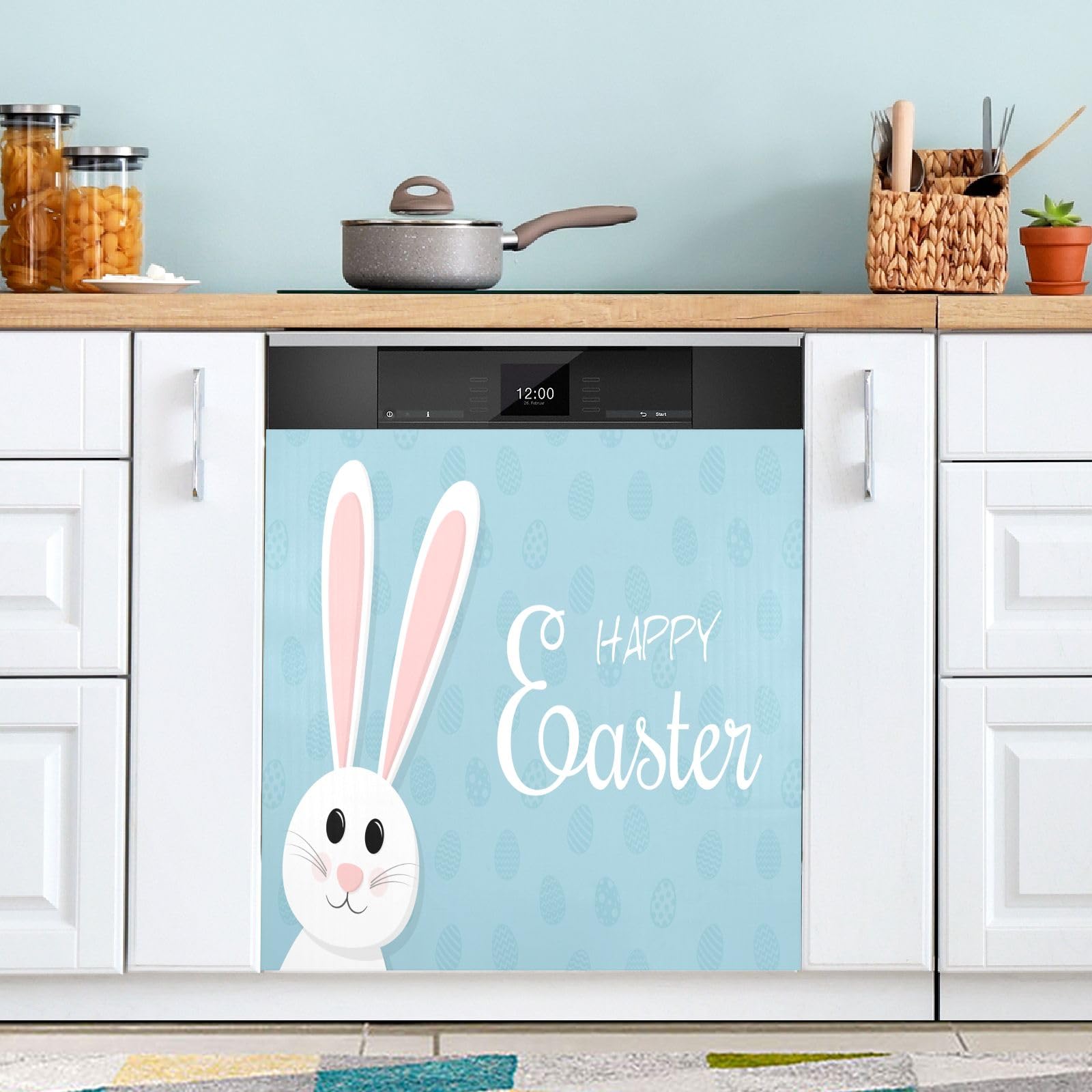 Tampa Magnética Para Lava-louças Bolaz Happy Easter 58,42 L X 66,04 A Cm