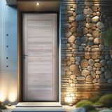 Folha De Porta De Madeira 3b Eucalipto 210x82cm Uniportas
