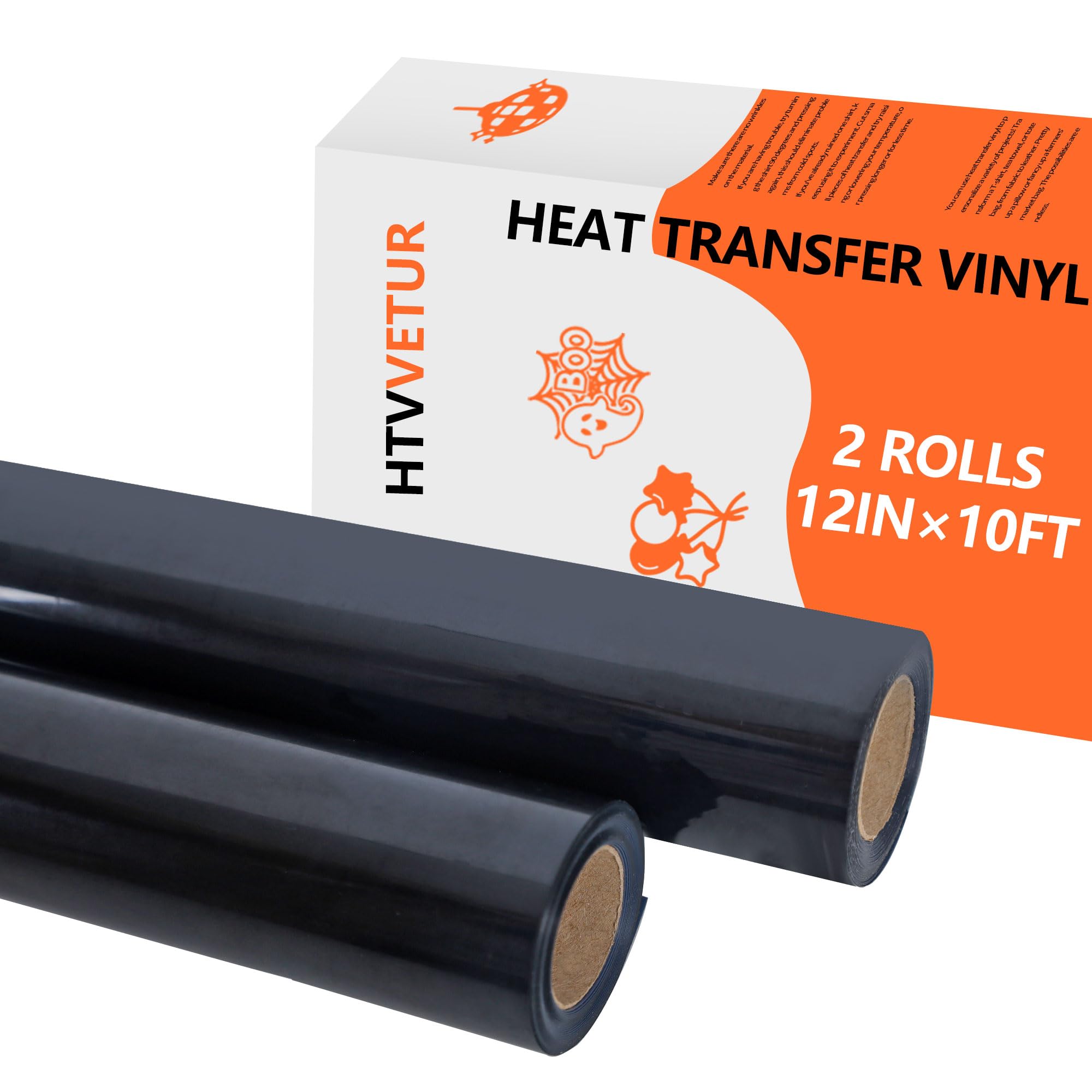 Vinil De Transferência De Calor Htvvetur 3d Puff Black 20 Pés X 12 Polegadas