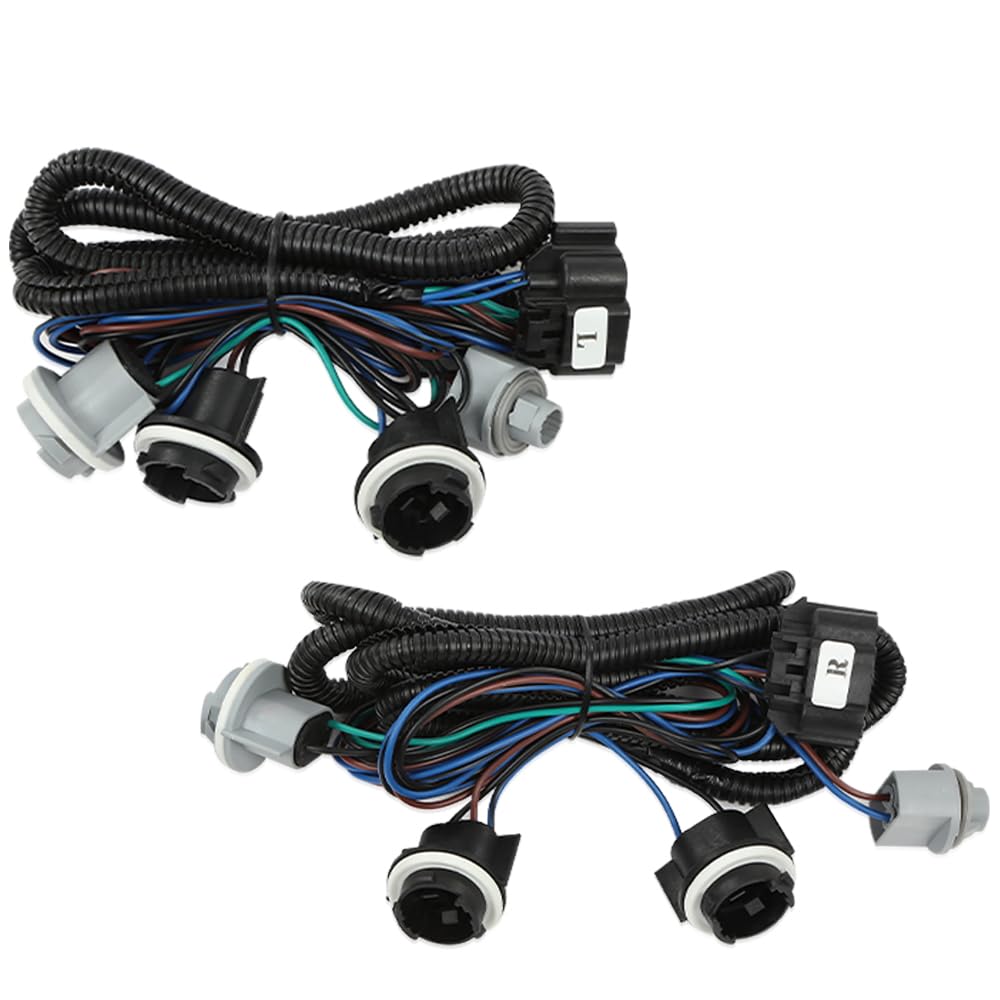 Par De Arnês De Luz Traseira Compatível Com Chevy Silverado