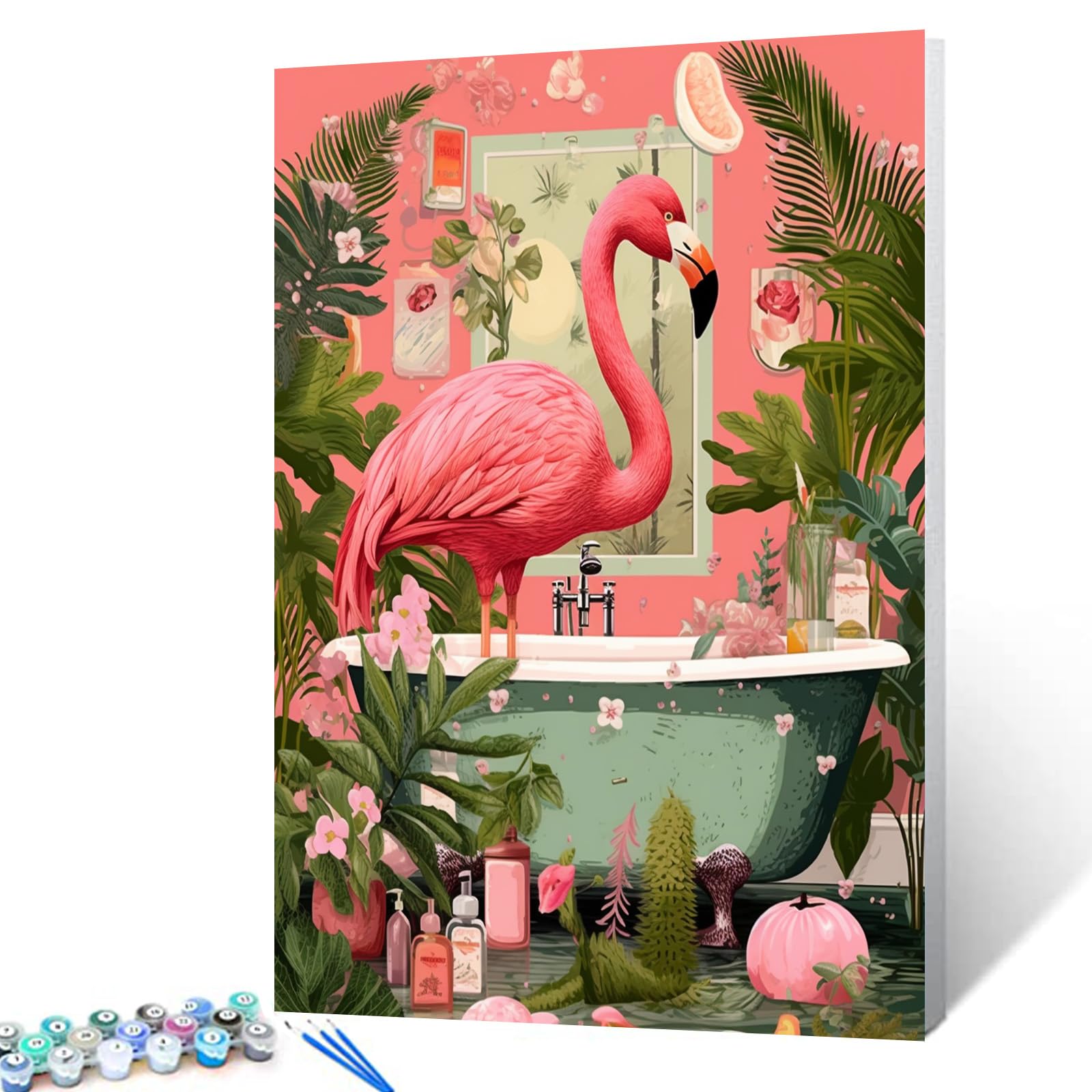 Kit Paint By Numbers Tucocoo Jungle Animal Pink Flamingo
