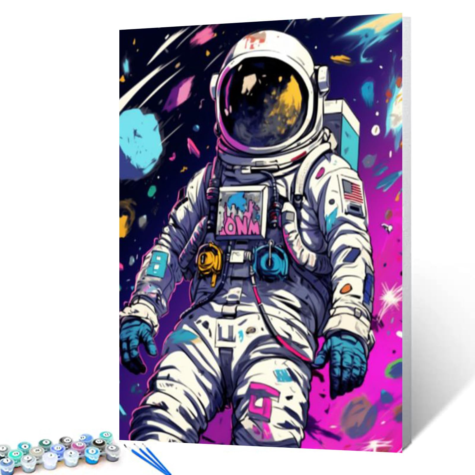Kit Paint By Numbers Tucocoo Graffiti Astronaut Para Adultos