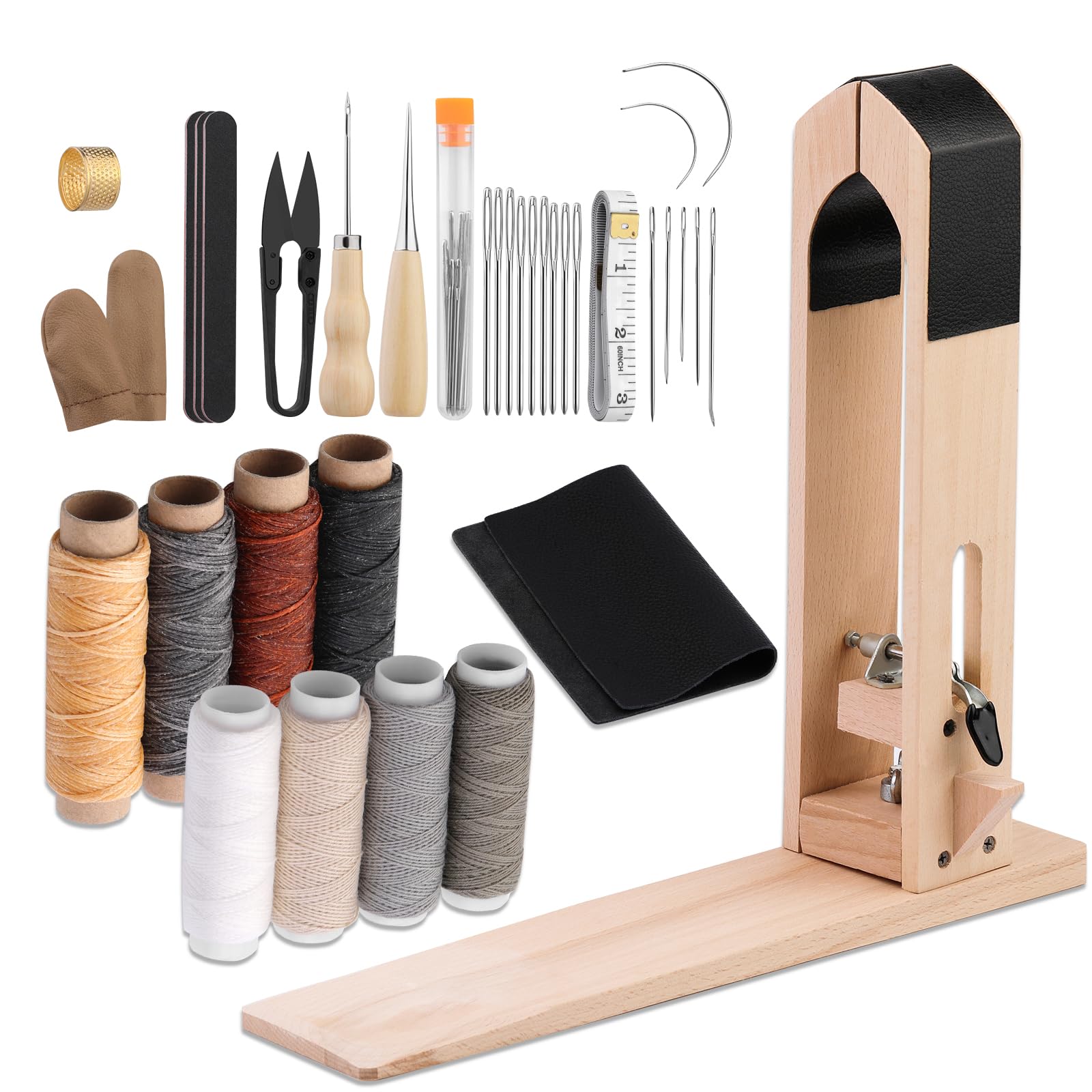 Pônei De Costura De Couro Lunarm Mesa Com Braçadeira De Pônei De Couro