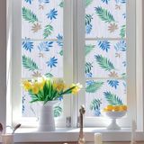 Filme De Privacidade Para Janelas Com Vitrais Com Folhas 75x200cm