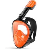 Máscara De Snorkel Greatever Full Face Com Sistema Respiratório De Topo Seco