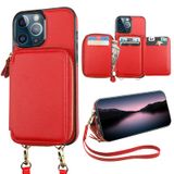 Capa Tipo Carteira Bocasal Com Bloqueio Rfid Para Iphone 13 Pro Max Vermelha