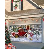 Capa De Banner De Porta De Garagem Singingin Merry Christmas 213x244cm