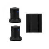 Kit 2 Acabamento Registro E 1 Válvula De Descarga Ducon Metais Black