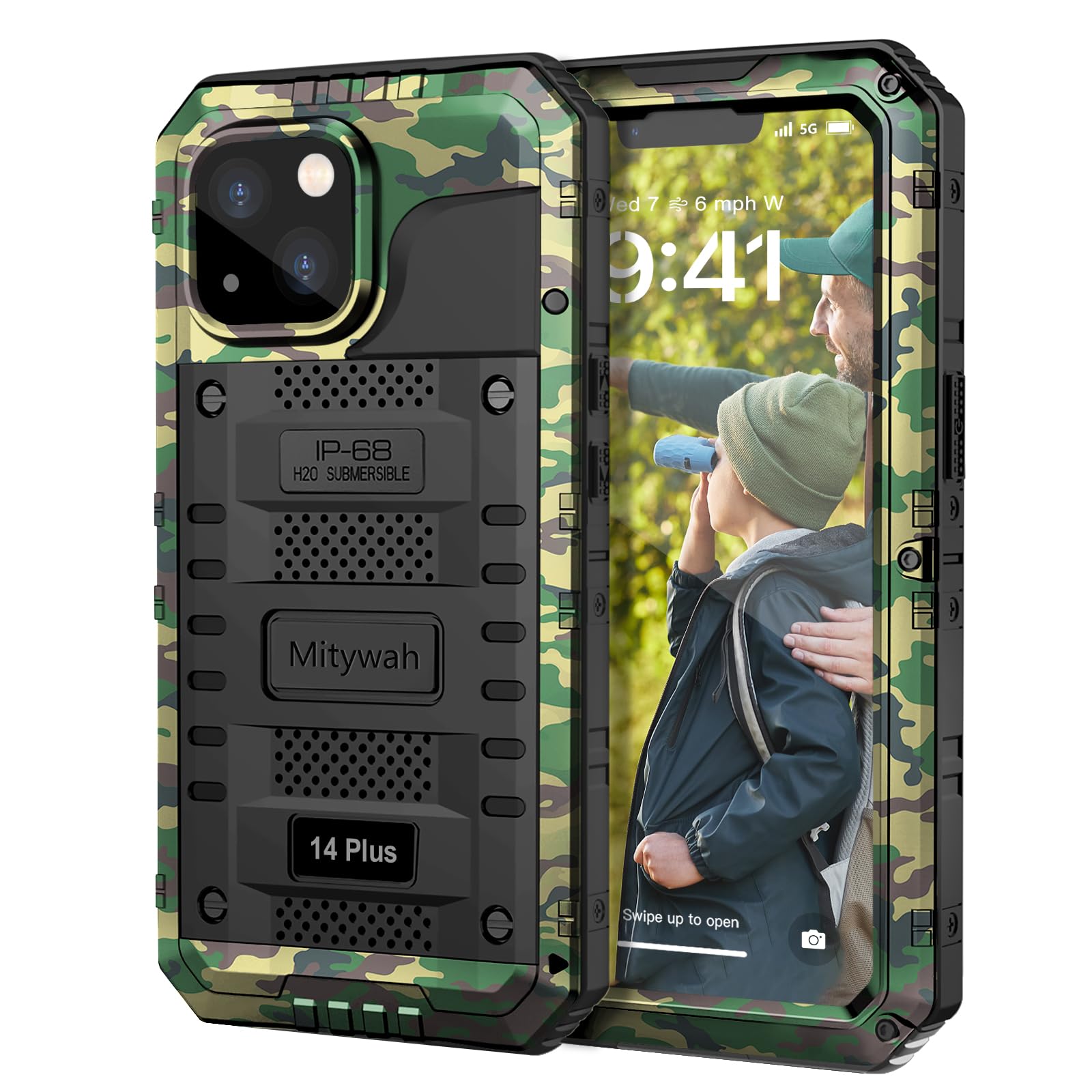 Capa Impermeável Mitywah Para Iphone 14 Plus Com Protetor De Tela