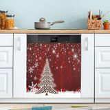 Tampa Magnética Para Lava-louças Bolaz Christmas Tree Red Pvc 58x66cm