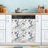 Tampa Magnética Para Máquina De Lavar Louça Jiponi Vintage Flowers Boho 58x66cm