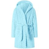 Roupão De Banho Umeyda Girls Twist Pattern Soft Plush Flanela Azul 6y