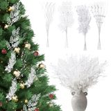 Palhetas E Sprays De Natal Thiccywoov White, Pacote Com 40