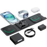 Carregador Sem Fio Houego 3 Em 1 Para Iphone Com Adaptador De 18w