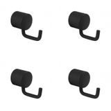 Kit Com Quatro Cabides Serenity De Parede - Sr11060 Ducon Metais Black