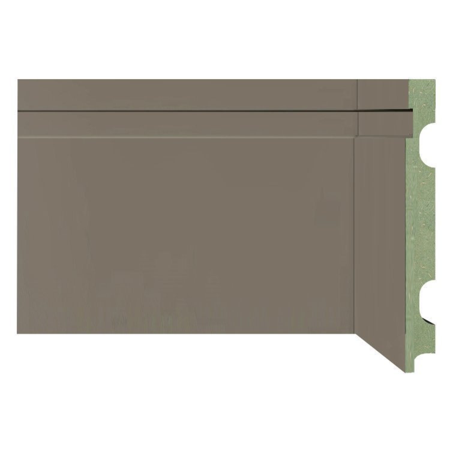 Kit Rodapé De Mdf 15cm X 15mm X 2,40m 40 Barras Com Friso Resistente A Umidade 1502 Moldufama Cinza Titanium