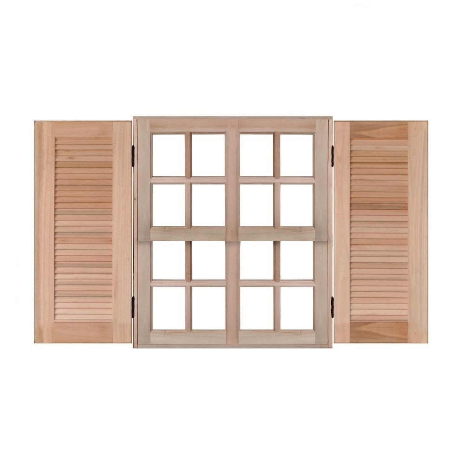 Janela De Madeira Guilhotina 120x120cm 4 Folhas Rodam Eucalipto