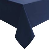 Toalha De Mesa Hiasan Impermeável Poliéster 178x356cm Azul Marinho