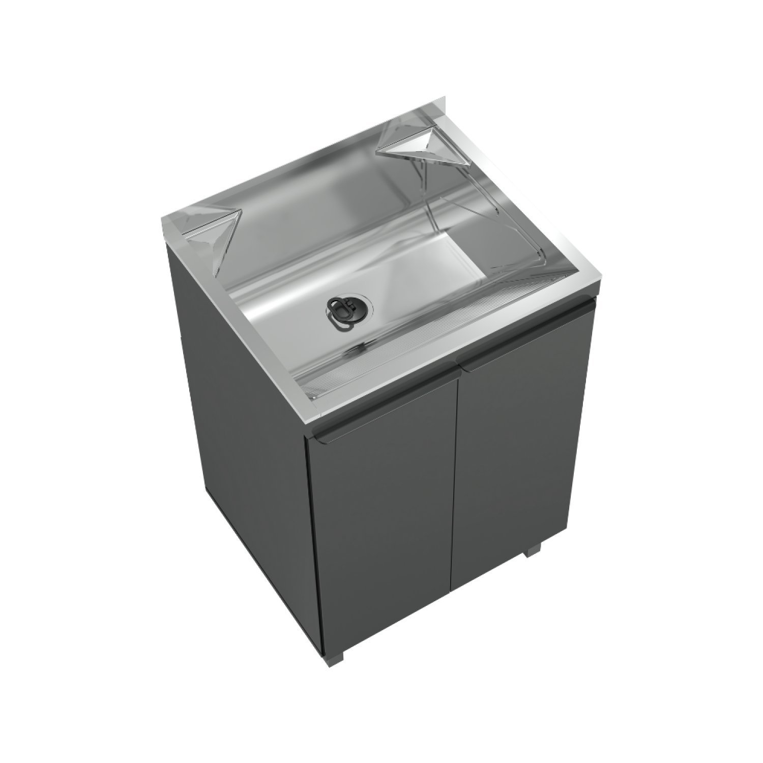 Kit Lavanderia 500 Com Balcao Cinza - 48 Litros Cinza