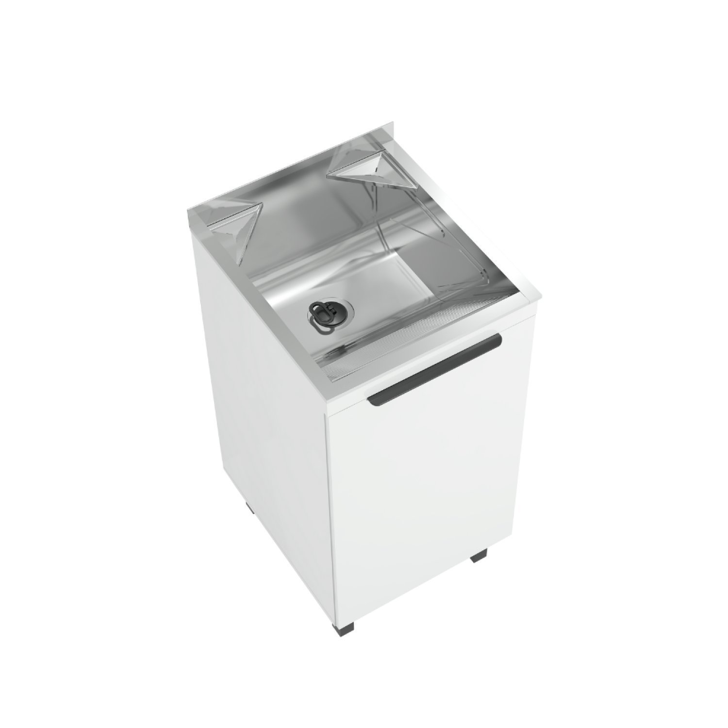 Kit Lavanderia Mini Com Balcao Branco - 32 Litros Branco