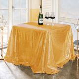 Toalha De Mesa De Lantejoulas Fyledaee Gold Square 228x228cm Para Eventos