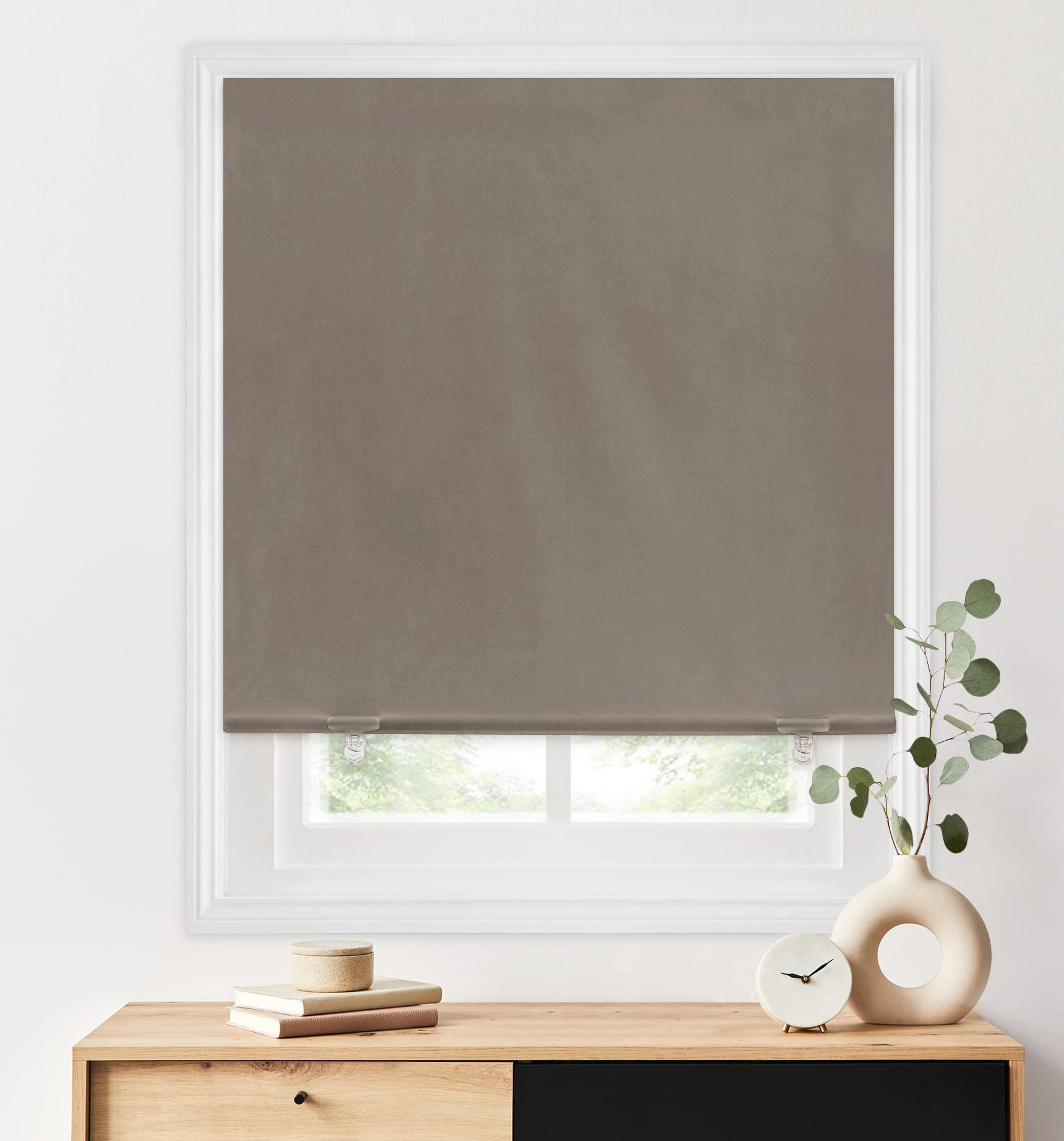 Roller Shades Lazblinds 100% Blackout 120 X 180 Cm Cinza