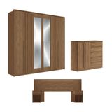Conjunto Quarto Completo Com Espelho Sydney Jatoba