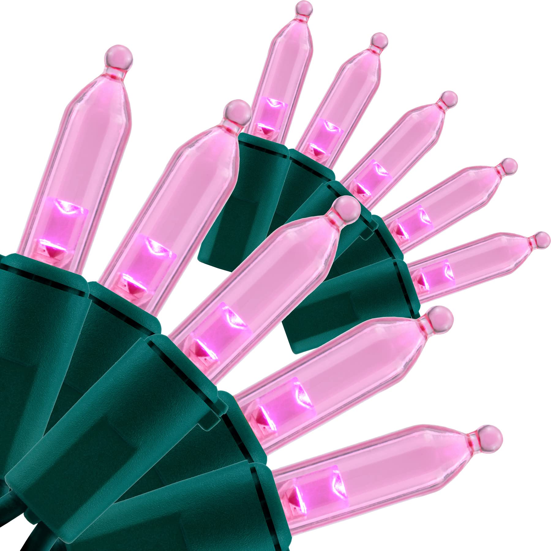 Luzes De Natal Yuletime Pink Led 200 Lights 15m, Pacote Com 2