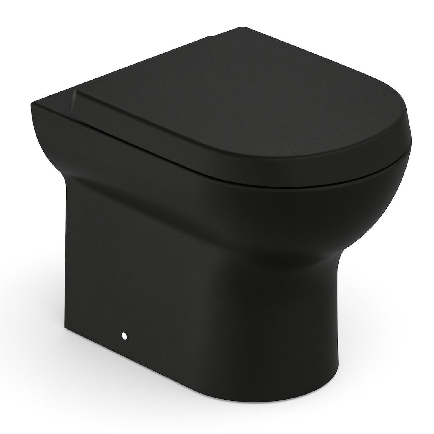 Kit Bacia Convencional, Assento Termofixo Com Queda Amortecida E Complementos De Instalação Nexo Roc Matte Black