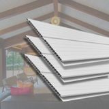 Kit 20 Caixas Com 120 M² Forro De Pvc 8mm X 20cm X 3m Permatti Branco