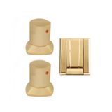 Kit Com 2 Acabamento Registro E 1 Válvula De Descarga Ducon Metais Ouro Fosco