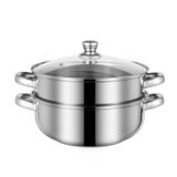 Panela De Vapor 18/8 De Aço Inoxidável Para Cozinhar Com Tampa De 22cm