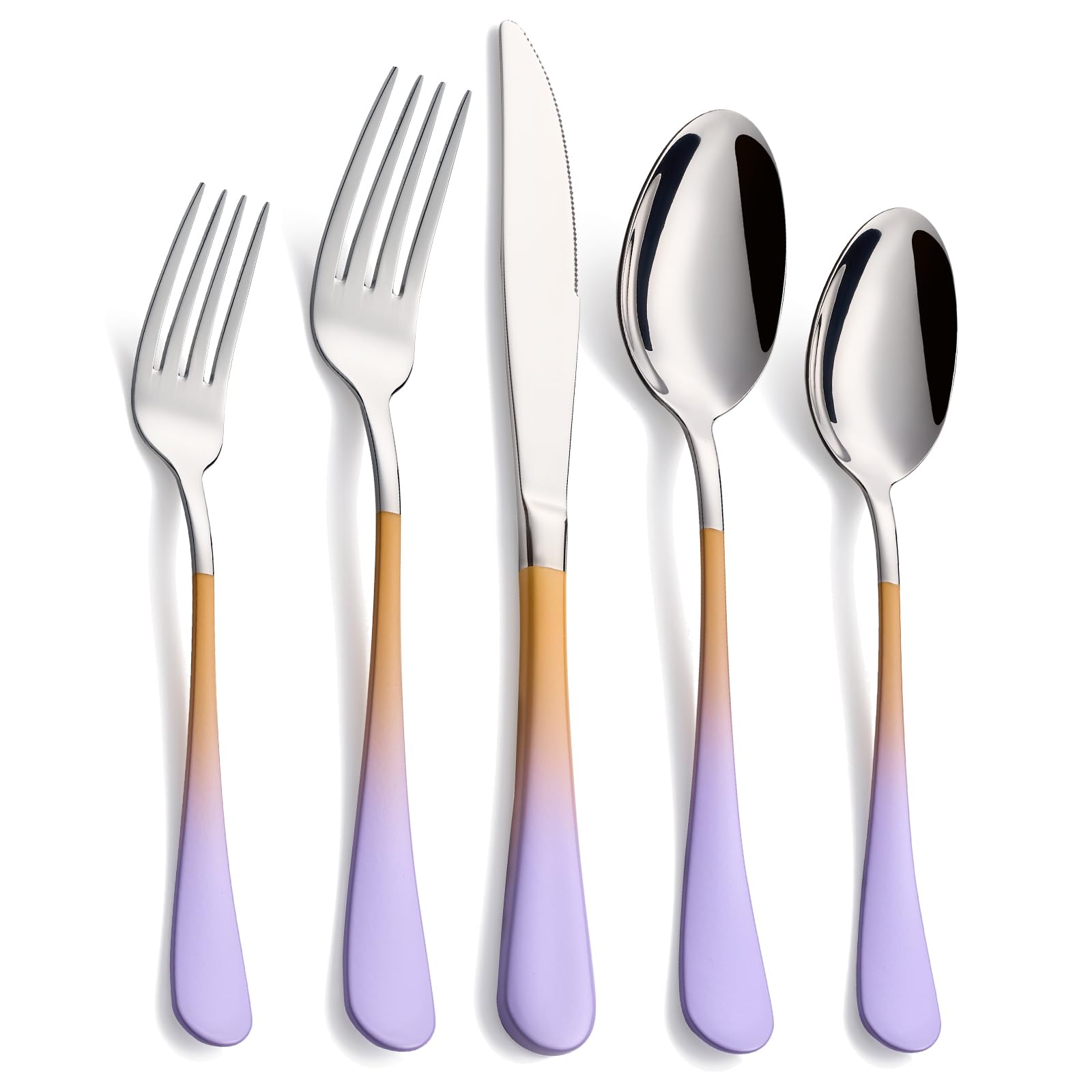 Conjunto De Talheres Dinywow De 20 Peças Em Aço Inoxidável Colorido