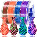 Filamento Para Impressora 3d Locyfens Pla Rainbow Silk 1,75 Mm 200 G X4