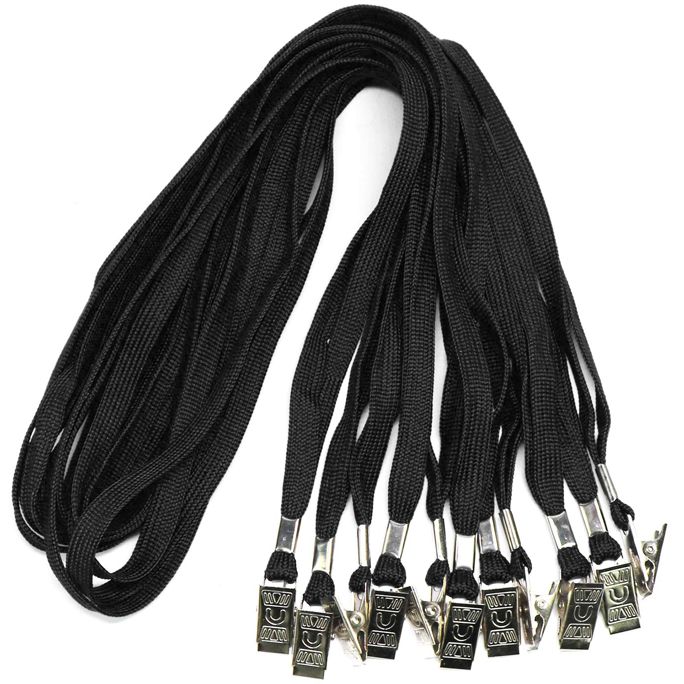 Badge Lanyards Ollain Neck Bulk Cruise Black, Pacote Com 100
