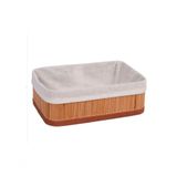 Cesto De Bambu Retangular Natural 33x23x12cm - Mek