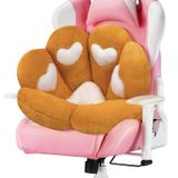 Cadeira De Almofada Moonbeeki Cat Paw Comfy Plush Seat 28x24cm Laranja