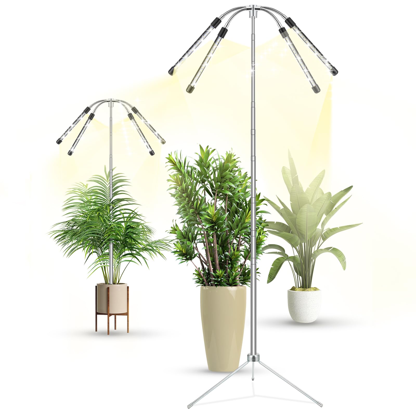 Grow Lights Taurusy Full Spectrum Com Suporte De Tripé De 25-140 Cm
