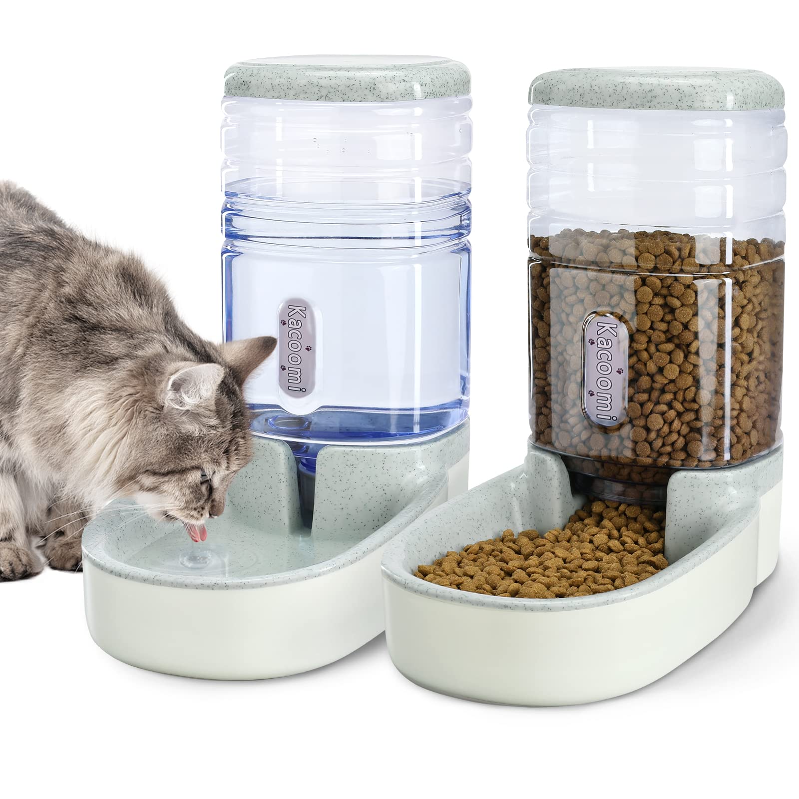 Conjunto Automático De Comedouro Para Cães E Gatos E Dispensador De Água Kacoomi