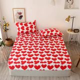 Lençol Com Elástico Feelyou Cute Heart Pattern Para Crianças, Tamanho Duplo