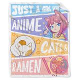 Cobertor Aibileen, Apenas Uma Garota Que Adora Gatos E Ramen De Anime