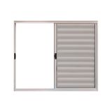 Janela De Alumínio Veneziana 100x120cm 3 Folhas Hale Esquadrias Prata
