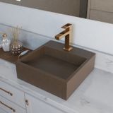 Cuba Para Banheiro Com Apoio Para Torneira Fundo Oculto Jade Newstone Venturi Marrom Fosco