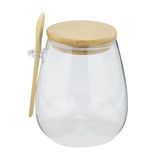Porta Mantimento Em Vidro Borossilicato Com Tampa E Colher Em Bambu 400ml 29142 - Dynasty