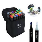 Canetas Touch Ponta Dupla - Estojo Completo Com 24 Cores