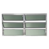 Janela Basculante De Alumínio 60x150cm 2 Seções Com Vidro Boreal Plus Brimak Brilhante