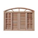 Janela De Madeira Veneziana 120x120cm 6 Folhas Rodam Eucalipto