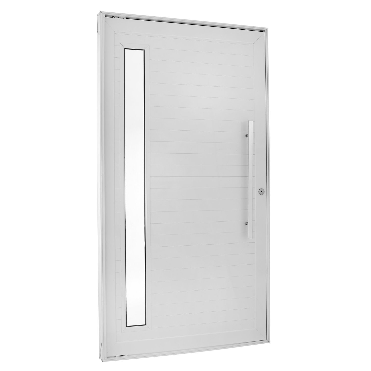 Porta Lambril Pivotante Com Puxador E Visor Esquerda Topsul 220x100cm Esquadrisul Branco