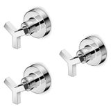 Kit Acabamentos De Registro Base Deca 1/2", 3/4" E 1" Up Celite Cromado