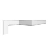 Roda Meio Cw12 Perfil De Poliestireno Linha Homestar - Caixa Com 6 M - Branco